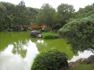Am Teich im Japanischen Garten, Botanischer Garten Santo Domingo