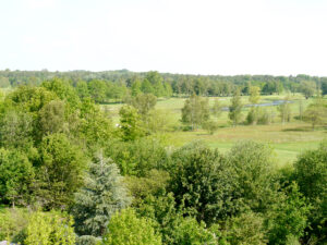 Blick vom Aussichtsturm des Parks der Gärten, Bad Zwischenahn