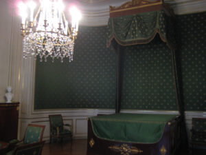 Prinzessin Marie von Preußen brachte im "Grünen Schlafzimmer" den Thronfolger Ludwig II zur Welt, Schloss Nymphenburg