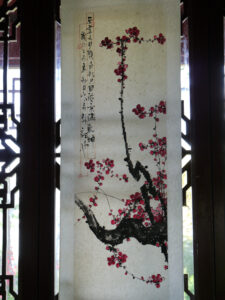 Im Pavillon des chinesischen Gartens auf der Expo 2016