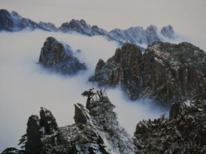 Echtfoto Huangshan-Gebirge