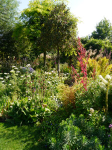 Üppige Mixed-Border in Adas Garten.