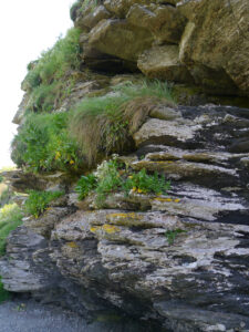 Die Seitenwände verdeutlichen, wie schwierig ein Angriff auf die Burg Tintagel seinerzeit war.