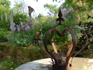Jörg Diebels Naturgarten am Vogelsberg, der Aufgang am Mauerbeet
