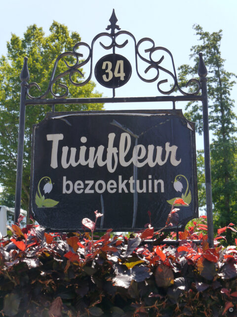 Eingangsschild zu Tuinfleur von Rika van Delden